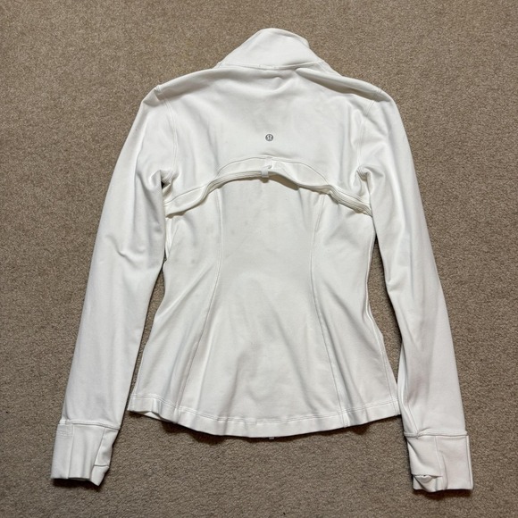 Lululemon Define Jacket Womens 6 White Full Zip Thumbholes Athletic Running - Picture 2 of 12